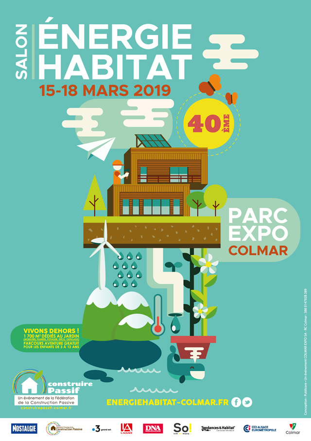 Affiche du 40ème salon Énergie et Habitat au parc expo de Colmar